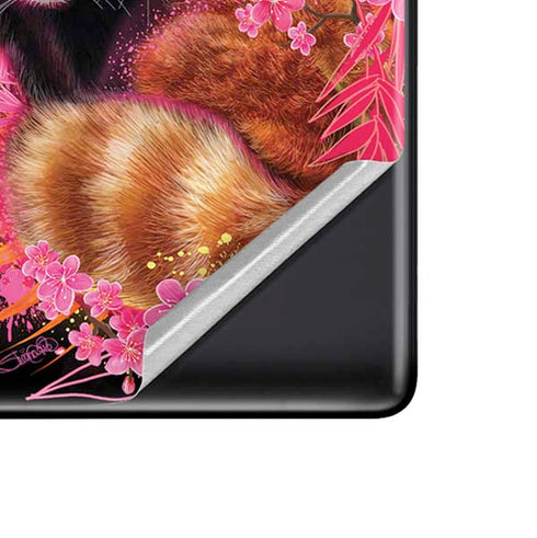 Red Panda with Flowers by Sheena Pike Pixel Skins